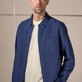 KEN shirt structured indigo mid blue