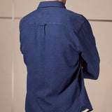 KEN shirt structured indigo mid blue