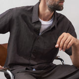 KLAAS shirt linen coffee