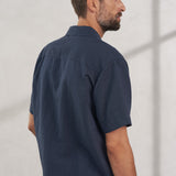 KLAAS shirt linen cold navy