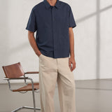 KLAAS shirt linen cold navy