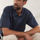 KLAAS shirt linen cold navy