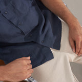 KLAAS shirt linen cold navy