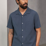 KUNO shirt eco crepe blue