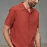 KUNO shirt eco crepe rust