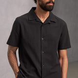 KUNO shirt eco crincle black