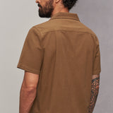 KUNO shirt eco crincle caramel