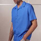 KUNO shirt eco grid sky blue