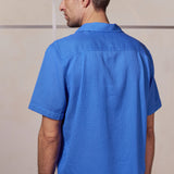 KUNO shirt eco grid sky blue
