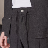 MAGNUS trousers eco flannel melange grey