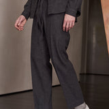 MAGNUS trousers eco flannel melange grey