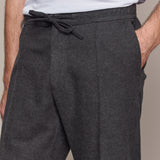 MAGNUS trousers eco flannel melange grey