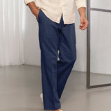 MAGNUS trousers linen navy