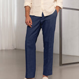 MAGNUS trousers linen navy