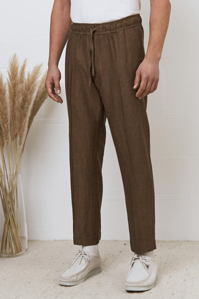 Ser Joven Men's Camel Slim Fit Fabric Trousers - Trendyol