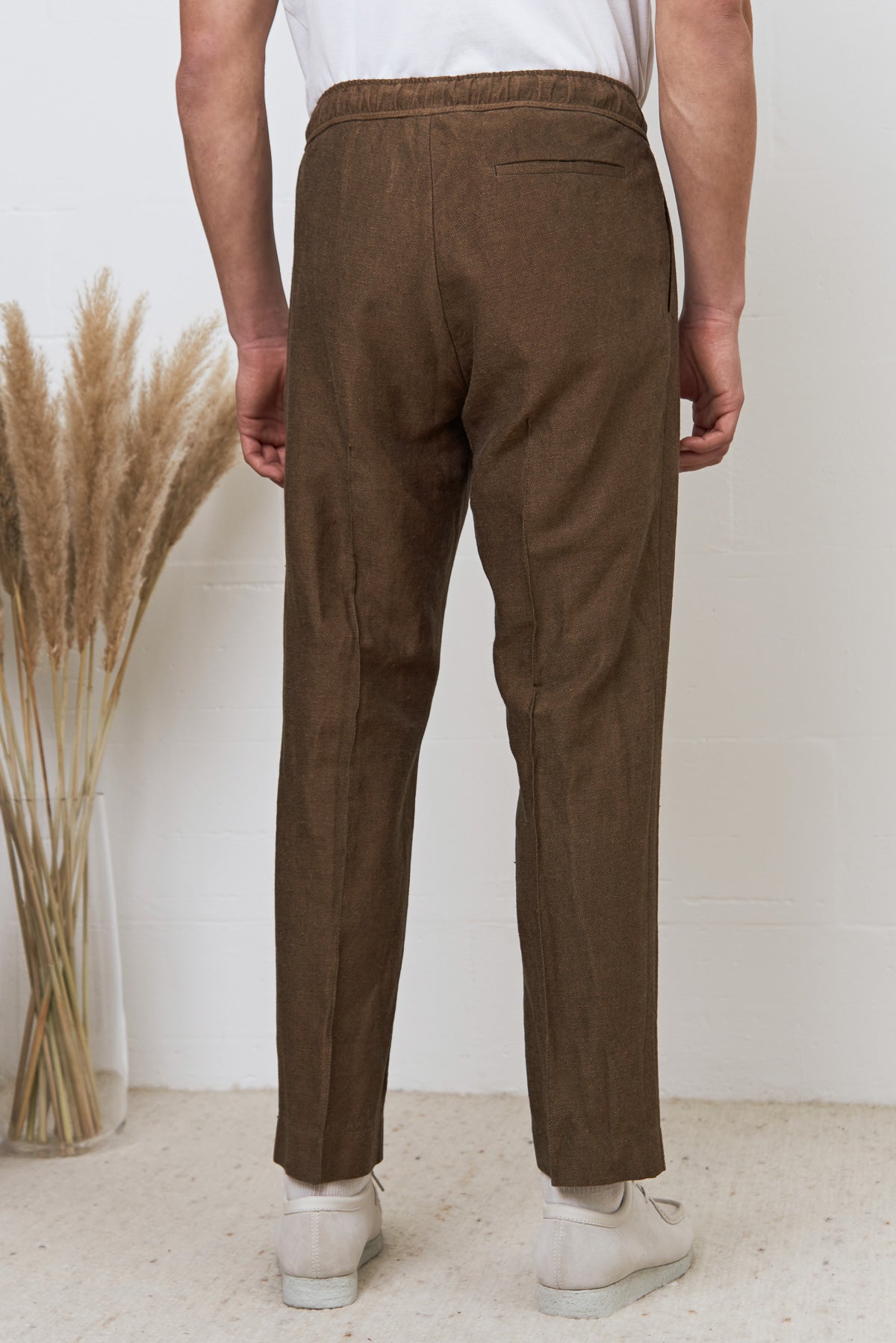 MAX trousers camel winter linen