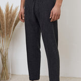 MAX trousers eco flannel coal