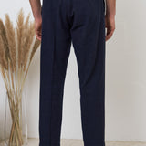 MAX trousers eco flannel deep sea