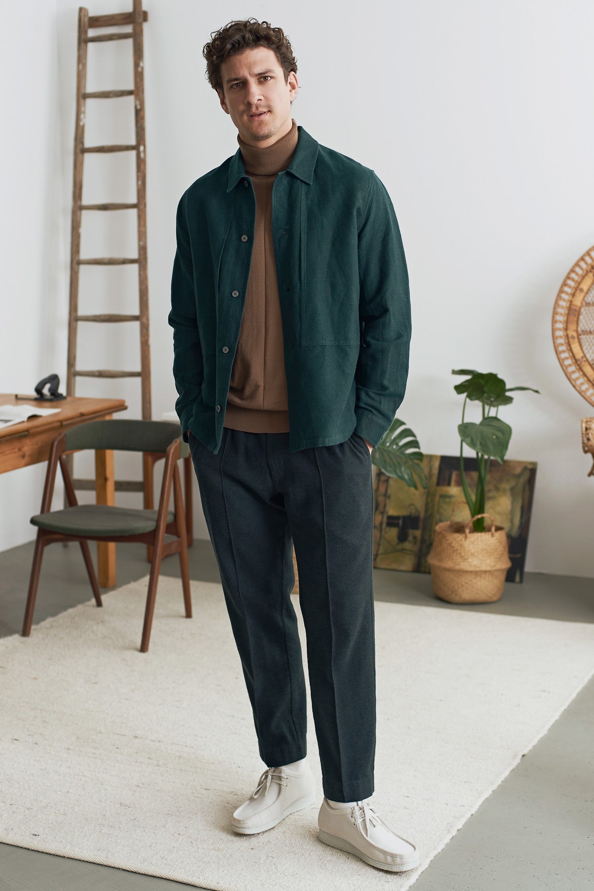 MAX trousers eco scot green flannel