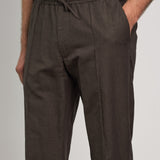 MAX trousers linen coffee