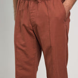 MAX trousers linen rust