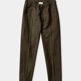 MAX trousers winter linen olive