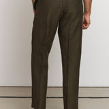 MAX trousers winter linen olive