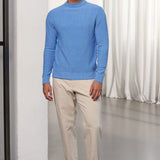 MORTEN jumper eco knotted sky blue melange