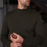 MORTEN jumper merino melange olive