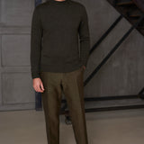 MORTEN jumper merino melange olive