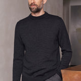 MORTEN jumper pure merino melange black