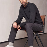 MORTEN jumper pure merino melange black