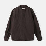 NATHAN shirt eco brushed cotton striped brown