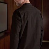 NATHAN shirt eco brushed cotton striped brown