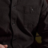 NATHAN shirt eco brushed cotton striped brown