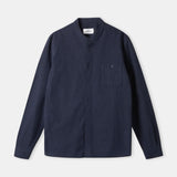 NATHAN shirt eco brushed cotton striped navy