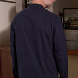NATHAN shirt eco brushed cotton striped navy
