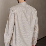 NATHAN shirt eco brushed oxford striped peanut