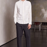 NATHAN shirt eco brushed cotton striped white