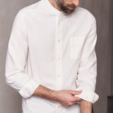 NATHAN shirt eco brushed cotton striped white