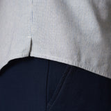 NATHAN shirt eco brushed oxford striped vintage blue