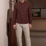 NATHAN shirt eco flannel brick