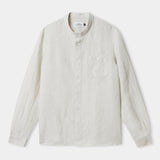 NATHAN shirt pure linen striped sand