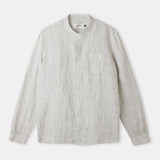 NATHAN shirt pure linen striped vintage navy