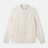 NATHAN shirt pure linen striped vintage yellow