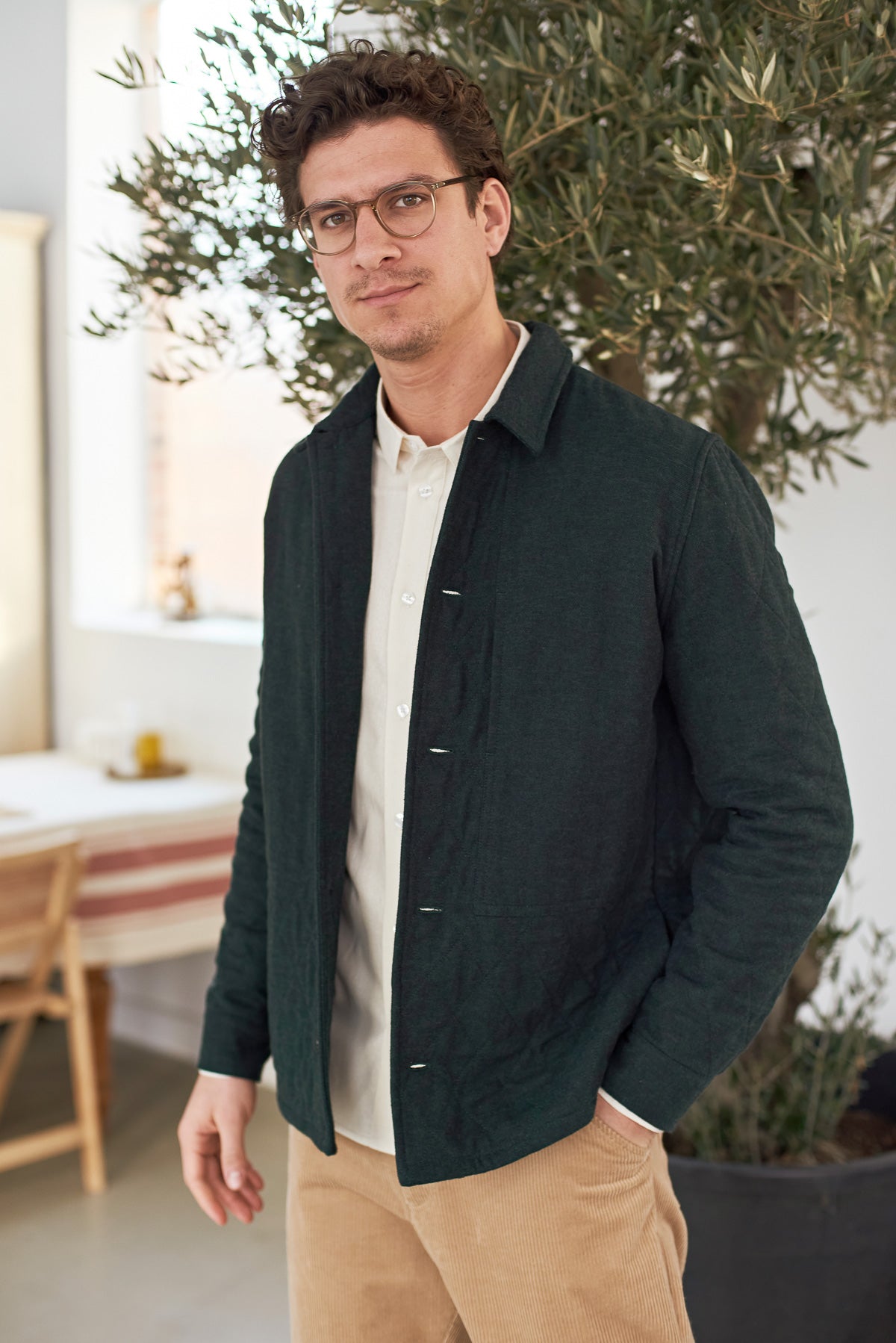 OWE jacket eco padded scot green flannel