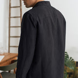OWE overshirt winter linen black