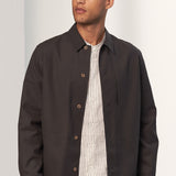 OWE overshirt tencel graphite brown