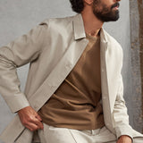 OWE overshirt tencel taupe