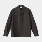 OWE overshirt winter linen black olive